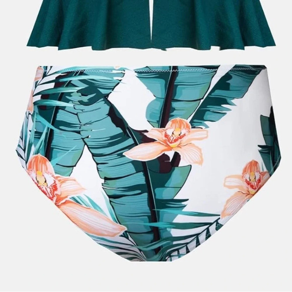 Cupshe High Waisted Floral Plus Size Bikini Bottom 1X - Picture 2 of 9